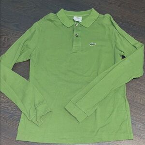 Lacoste Classic Green Polo with Long Sleeves
